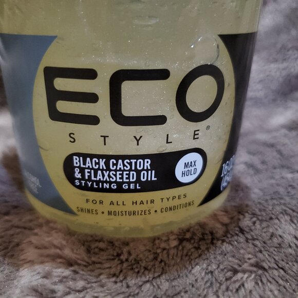 Eco Style Black Castor and Flaxseed Oil Styling GEL Max Hold 16oz - Picture 2 of 9